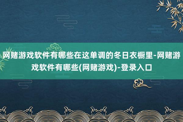 网赌游戏软件有哪些在这单调的冬日衣橱里-网赌游戏软件有哪些(网赌游戏)-登录入口