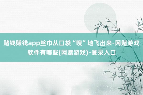 赌钱赚钱app丝巾从口袋“嗖”地飞出来-网赌游戏软件有哪些(网赌游戏)-登录入口